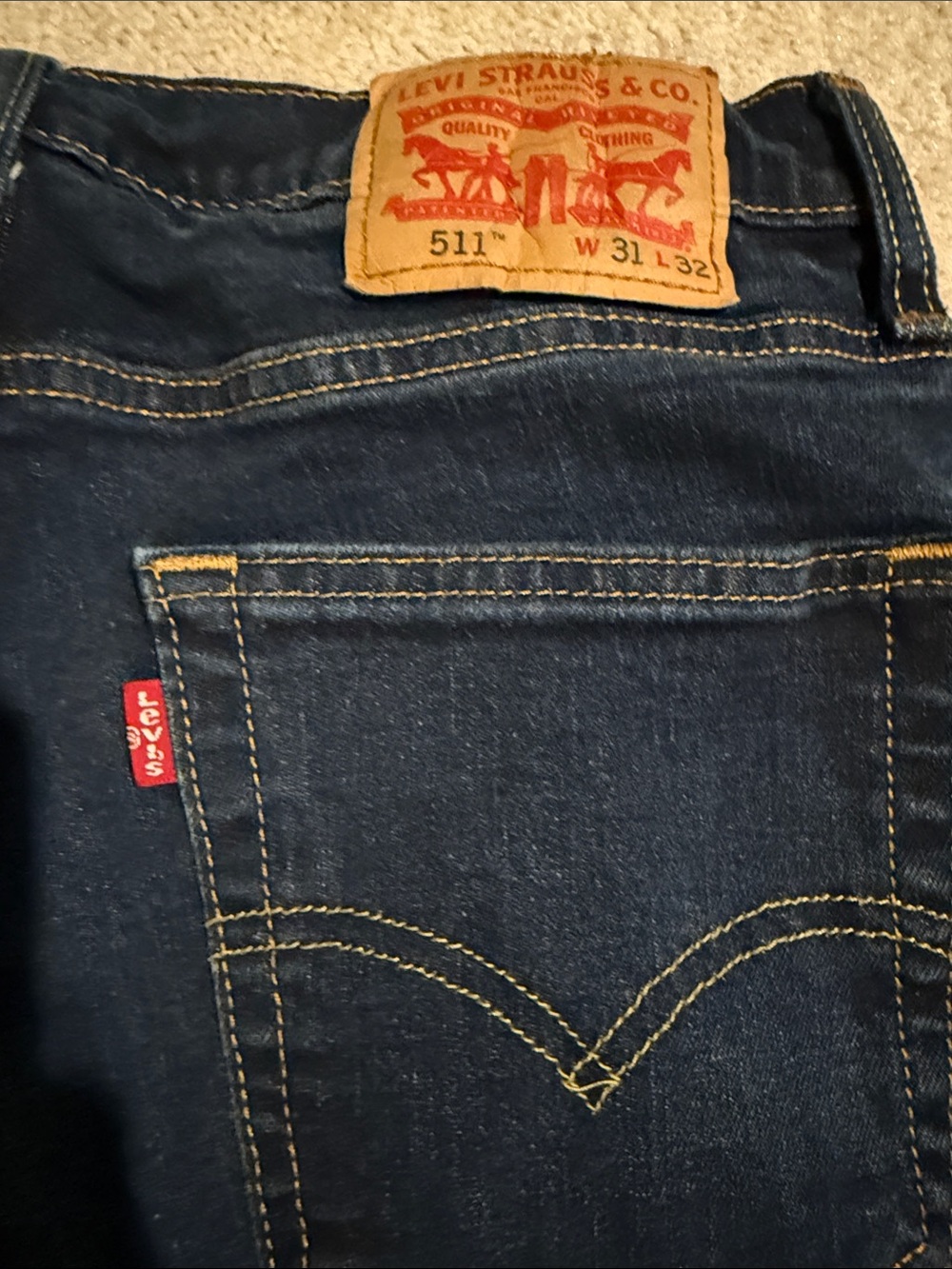 Levi's 511 Slim Fit Men's Deep Indigo Jeans - Picture 7 of 10